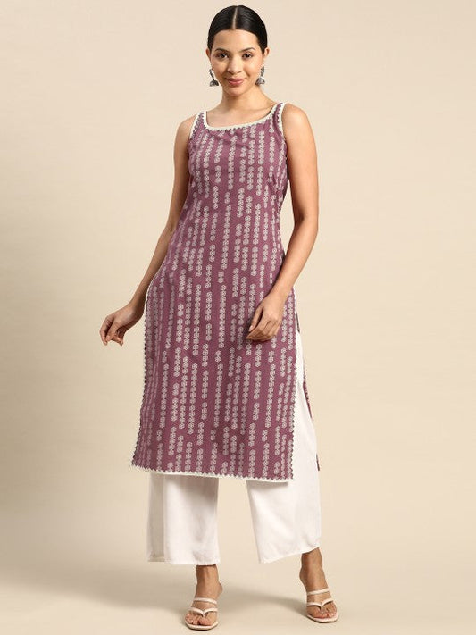 Women Viscose Rayon Straight Kurta