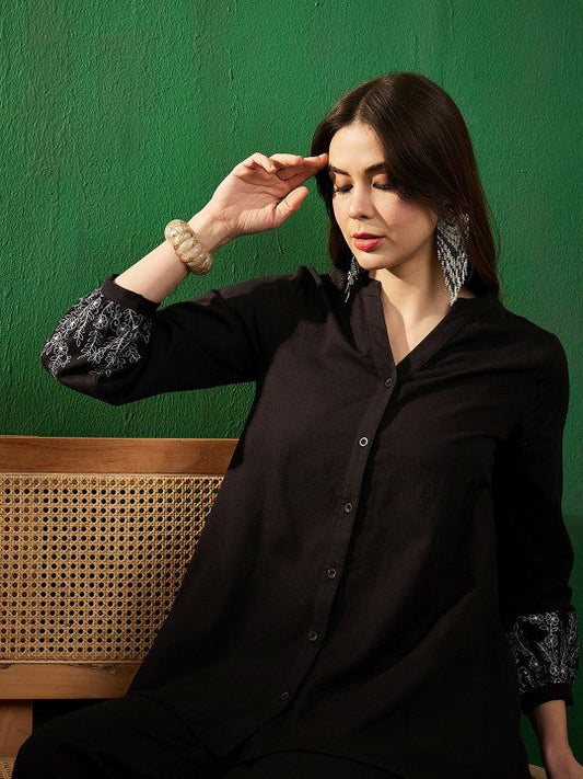 Women’s v neck shirt with palazzo co-ord sets