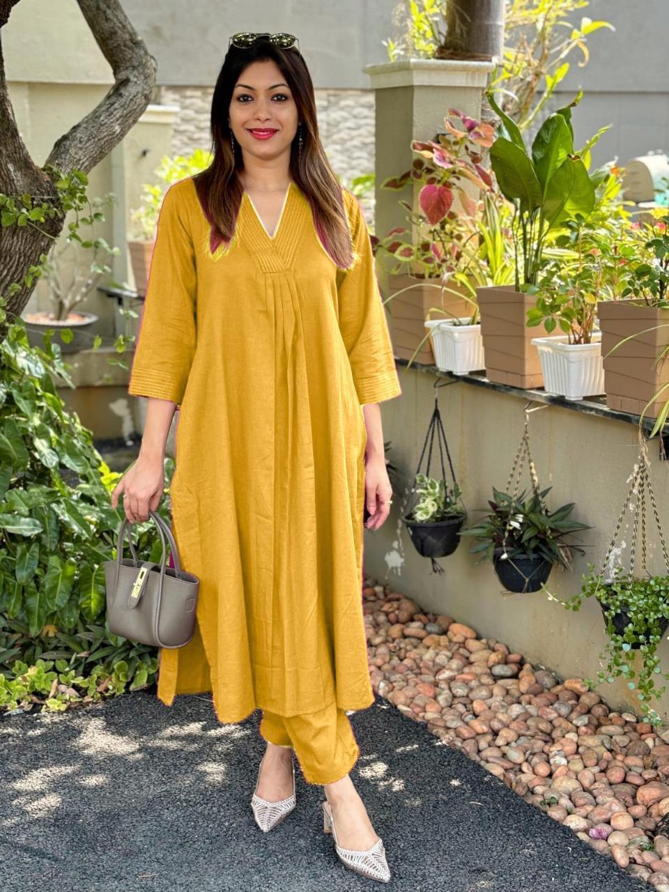 Women Pure Cotton Kurta Pant Set