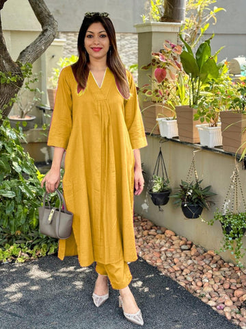 Women Pure Cotton Kurta Pant Set