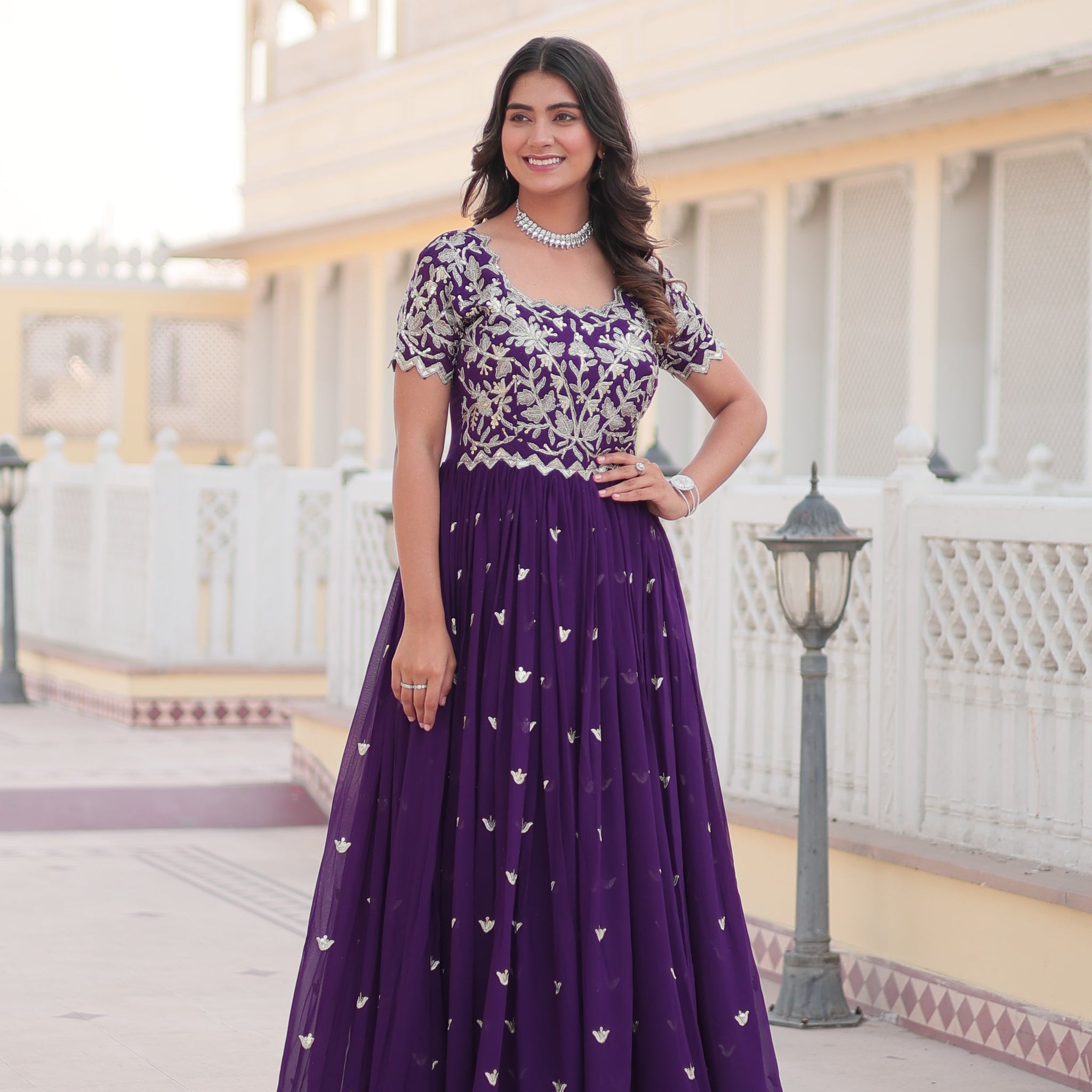 Beautiful Faux Georgette Gown