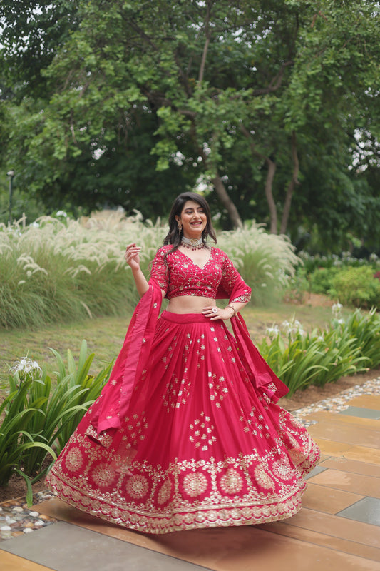 Beautiful Designer Lehenga Set Made with  Rangoli Silk