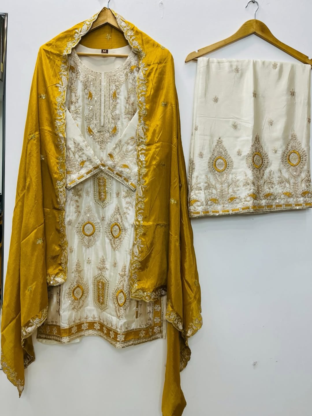 Designer Embroidered Kurta Palazzo Suit with Dupatta | Silk Fabric Eid & Festive Wear Ethnic Set for Women