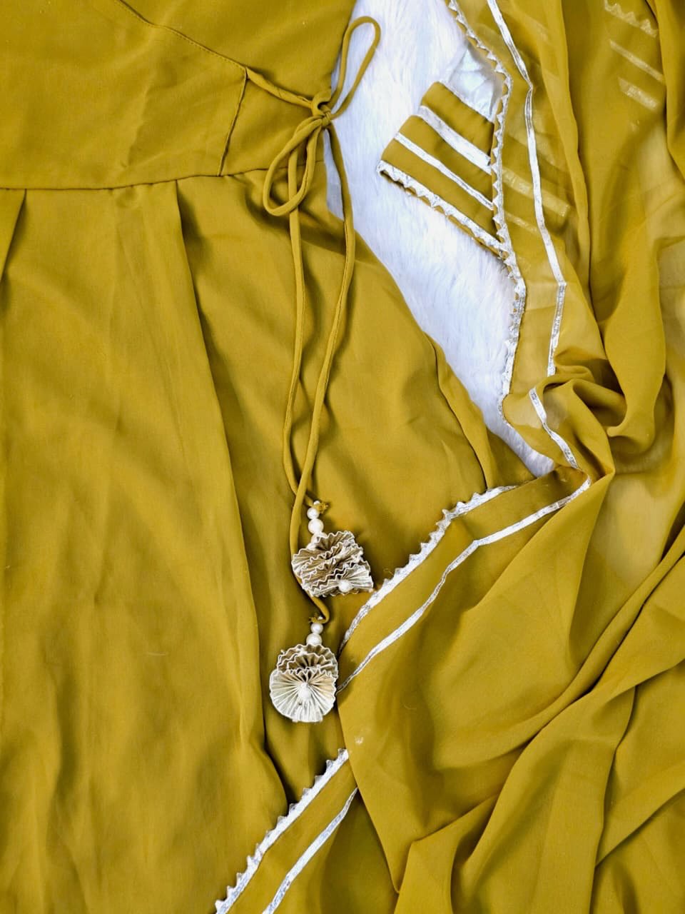 Mustard Yellow Anarkali Kurti Set with Dupatta | 3 Piece Ethnic Wear for Women | Festive & Party Wear