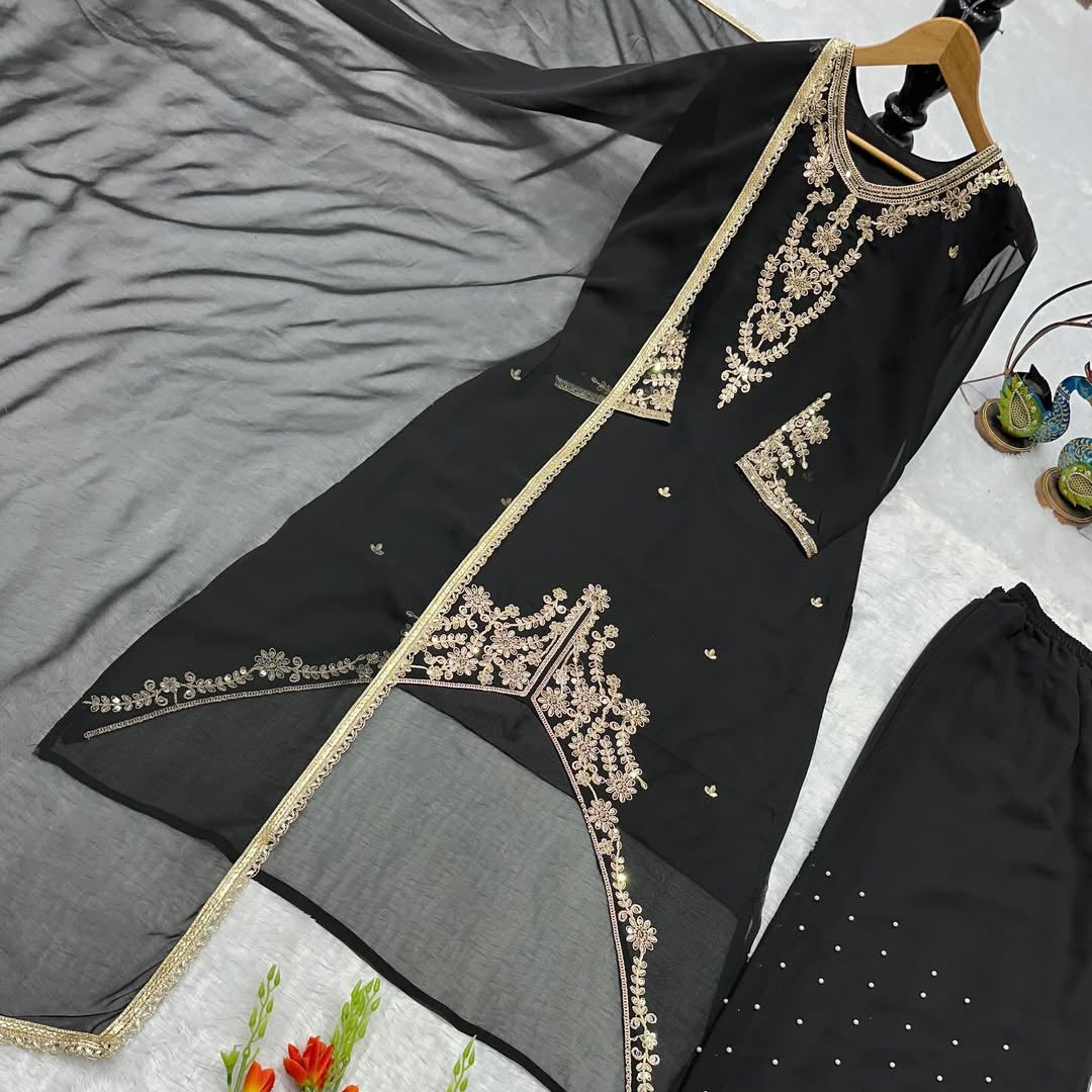 Designer Embroidered Kurti with Dupatta | Party Wear & Festive Ethnic Top for Women
