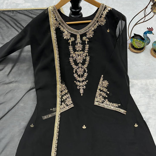 Designer Embroidered Kurti with Dupatta | Party Wear & Festive Ethnic Top for Women