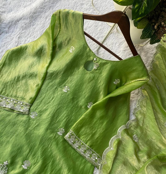 Designer Heavy Embroidered Kurti Palazzo Set with Net Dupatta | Party & Festive Wear for Women