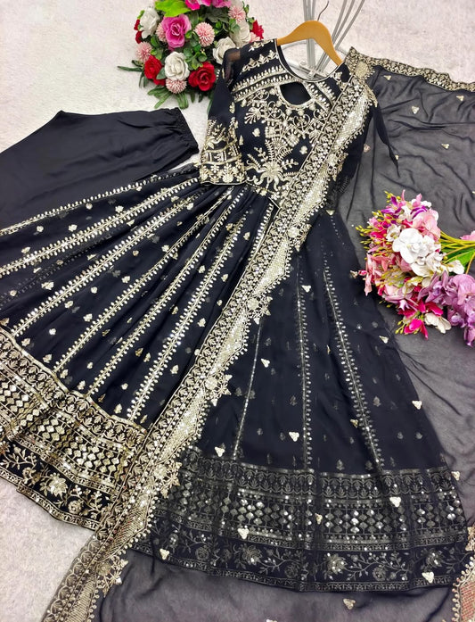 Elegant Embroidered Anarkali Gown with Dupatta | Designer Party & Festive Wear for Women
