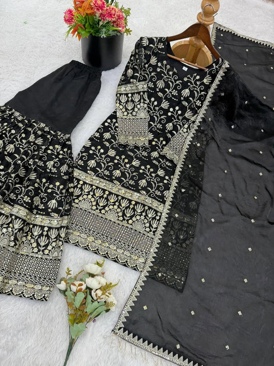 Designer Embroidered Salwar Suit Set with Dupatta | Party Wear Punjabi Suit | Indian Festive Ethnic Wear