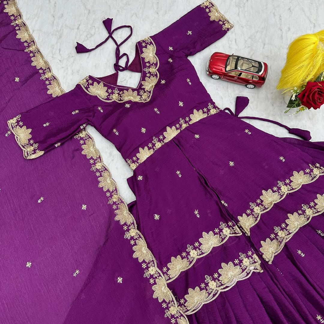 Elegant Embroidered Lehenga Choli Set for Women | Wedding & Festive Wear | With Matching Dupatta | Multiple Colors Available