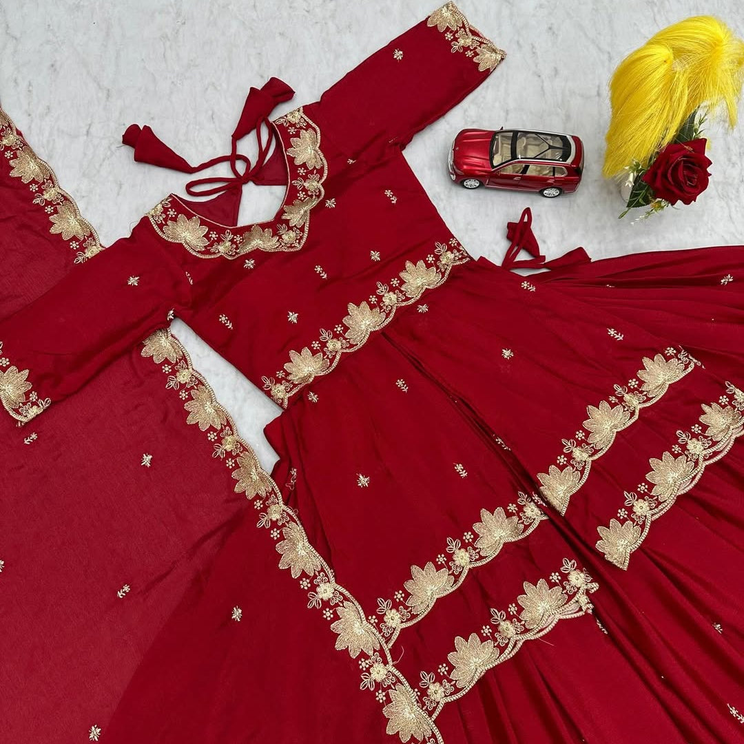 Elegant Embroidered Lehenga Choli Set for Women | Wedding & Festive Wear | With Matching Dupatta | Multiple Colors Available