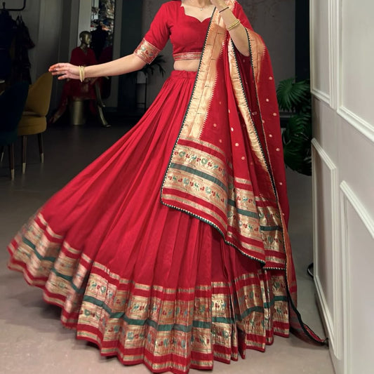 🌷 Premium Paithani Style Lehenga Saree Collection ✨