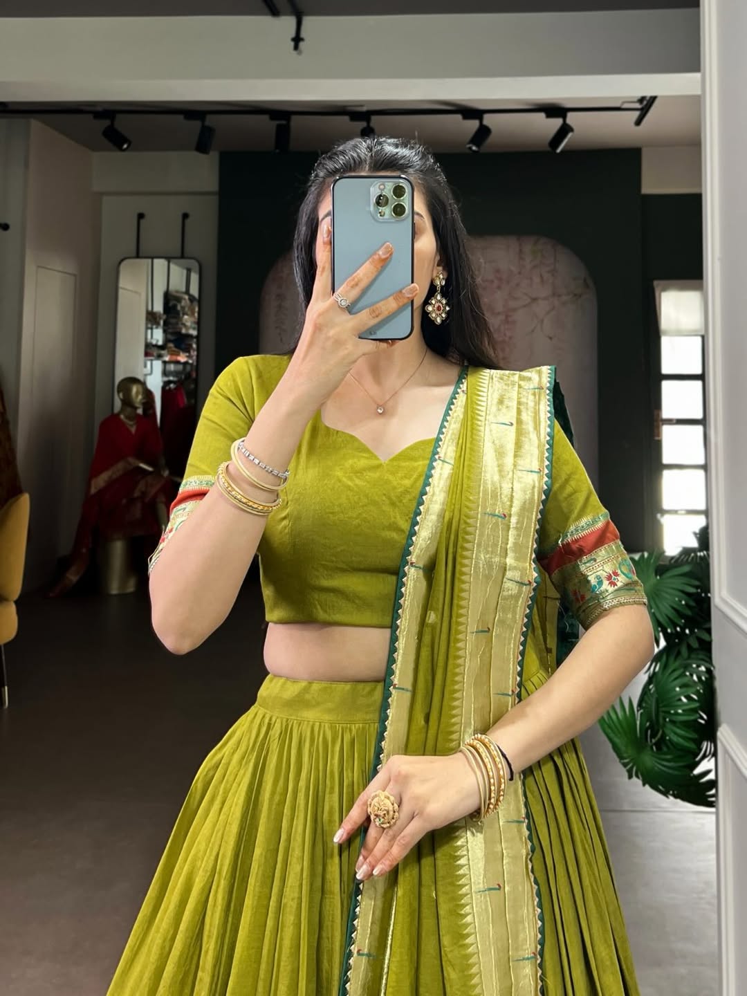 🌷 Premium Paithani Style Lehenga Saree Collection ✨