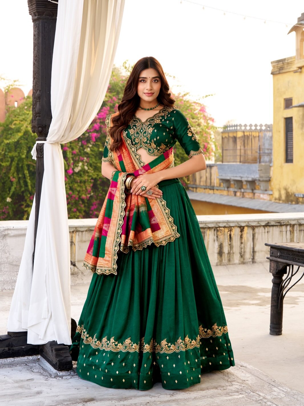 Designer Thread Embroidered Lehenga Choli with Dupatta | Wedding & Festive Wear Lehenga for Women