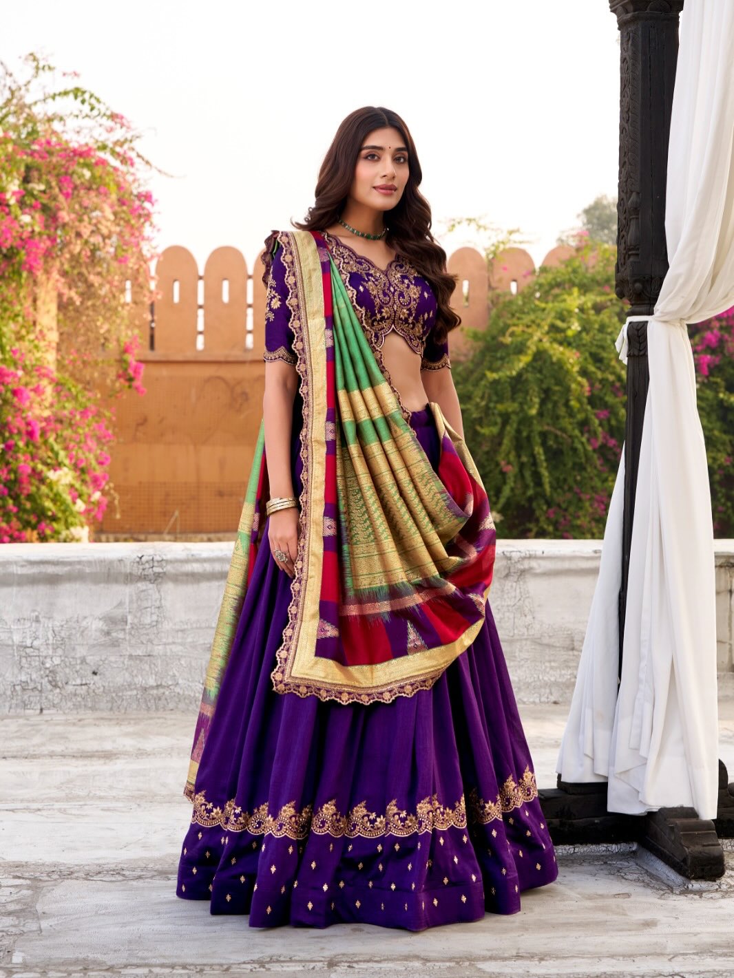 Designer Thread Embroidered Lehenga Choli with Dupatta | Wedding & Festive Wear Lehenga for Women