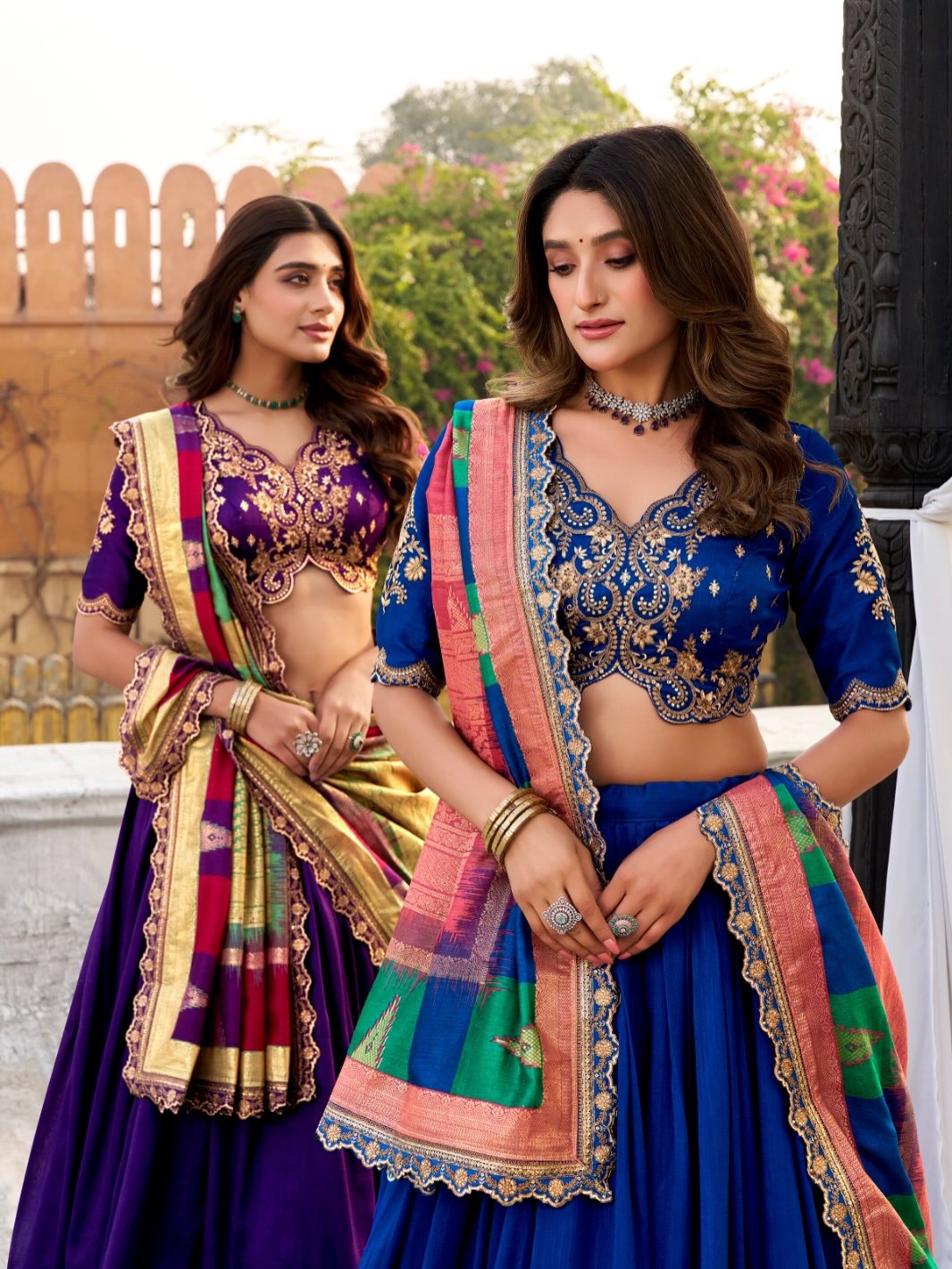 Designer Thread Embroidered Lehenga Choli with Dupatta | Wedding & Festive Wear Lehenga for Women