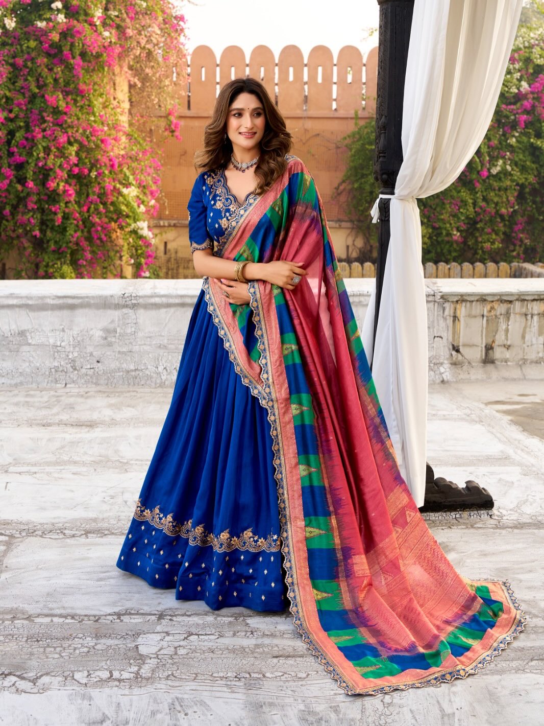 Designer Thread Embroidered Lehenga Choli with Dupatta | Wedding & Festive Wear Lehenga for Women