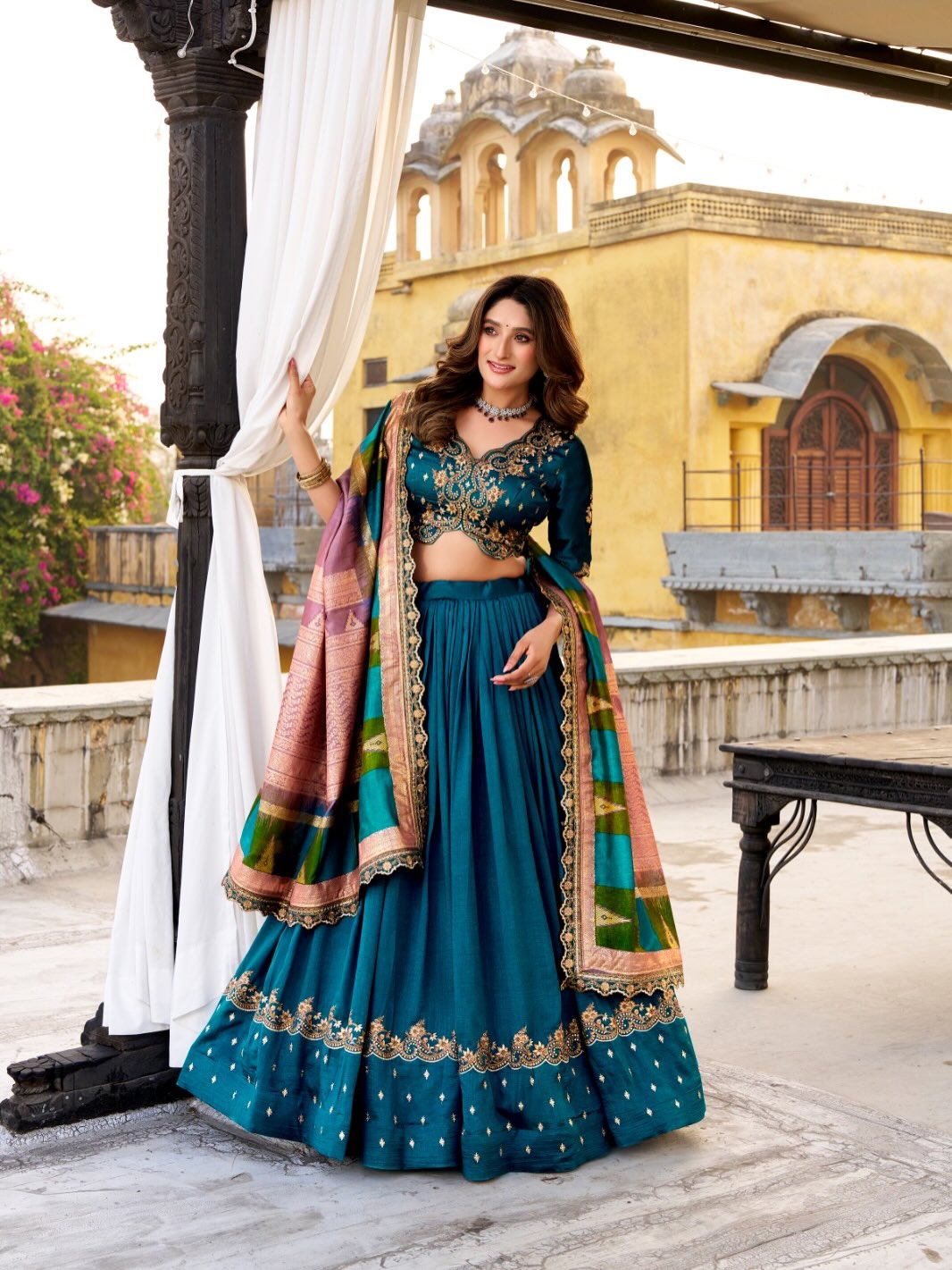 Designer Thread Embroidered Lehenga Choli with Dupatta | Wedding & Festive Wear Lehenga for Women