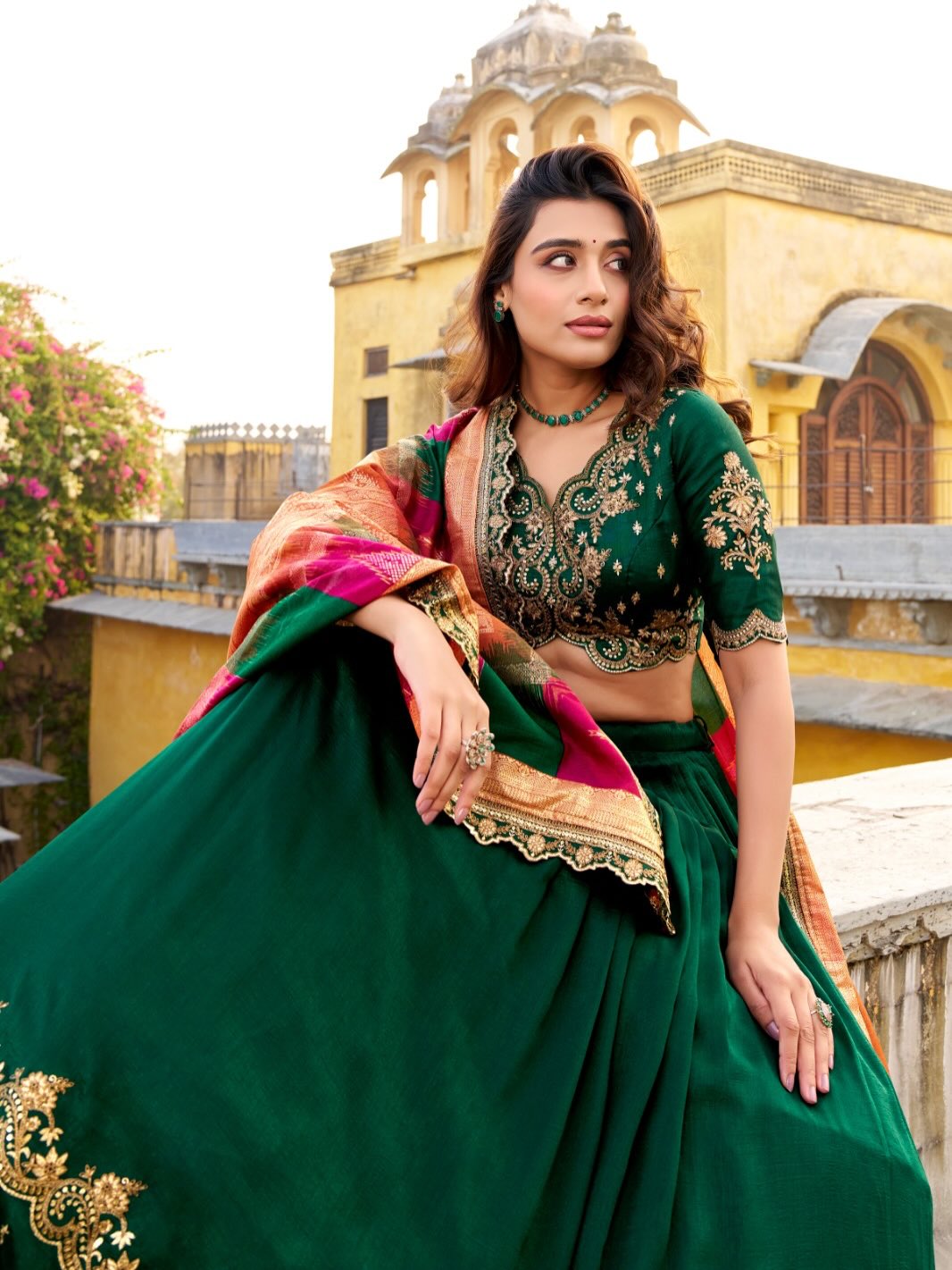 Designer Thread Embroidered Lehenga Choli with Dupatta | Wedding & Festive Wear Lehenga for Women