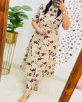 cotton co-ord set, florral kurta set, Aforaura 