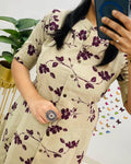 cotton co-ord set, florral kurta set, Aforaura 