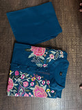Embroidery kurta set, cotton kurta, Aforaura 