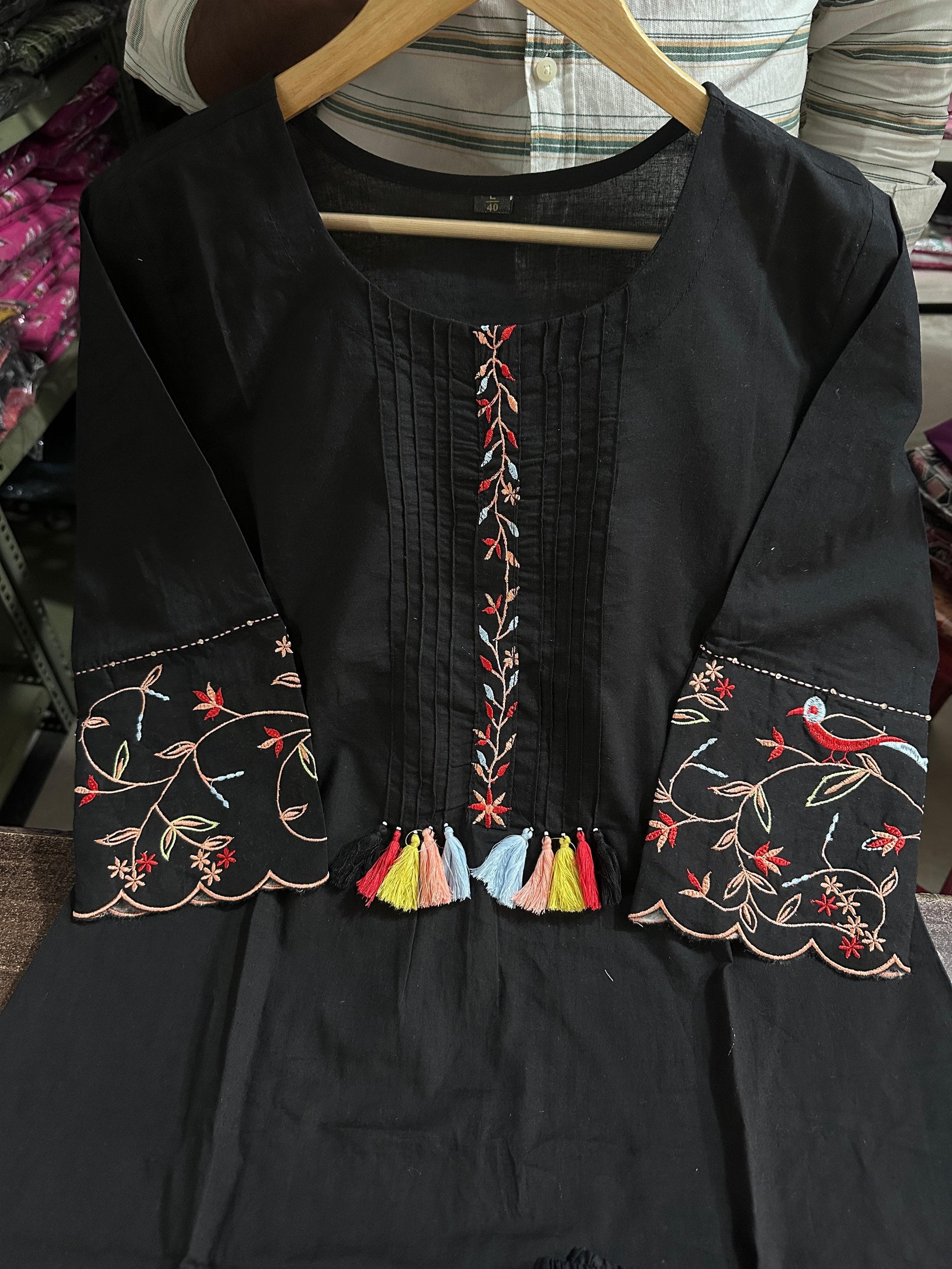 Embroidery Kurta set, cotton kurta set, Aforaura 