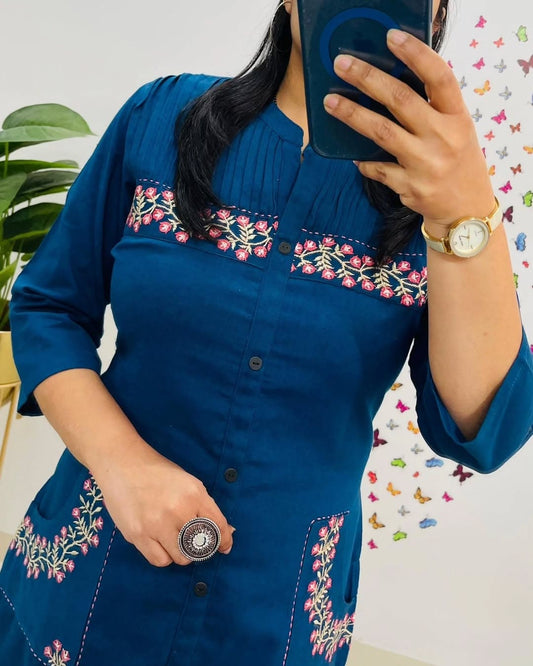 kurta set, embroidered kurta set, Aforaura 