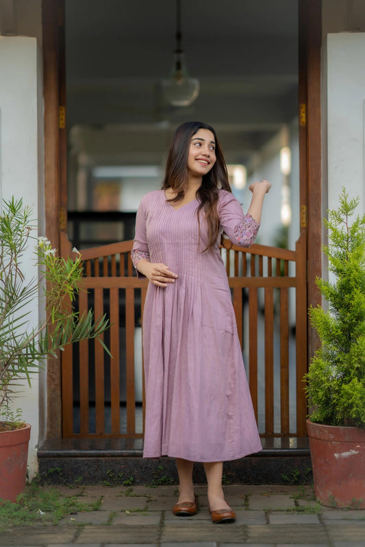 Pure Cotton Stitched Flared A-line Gown kurta