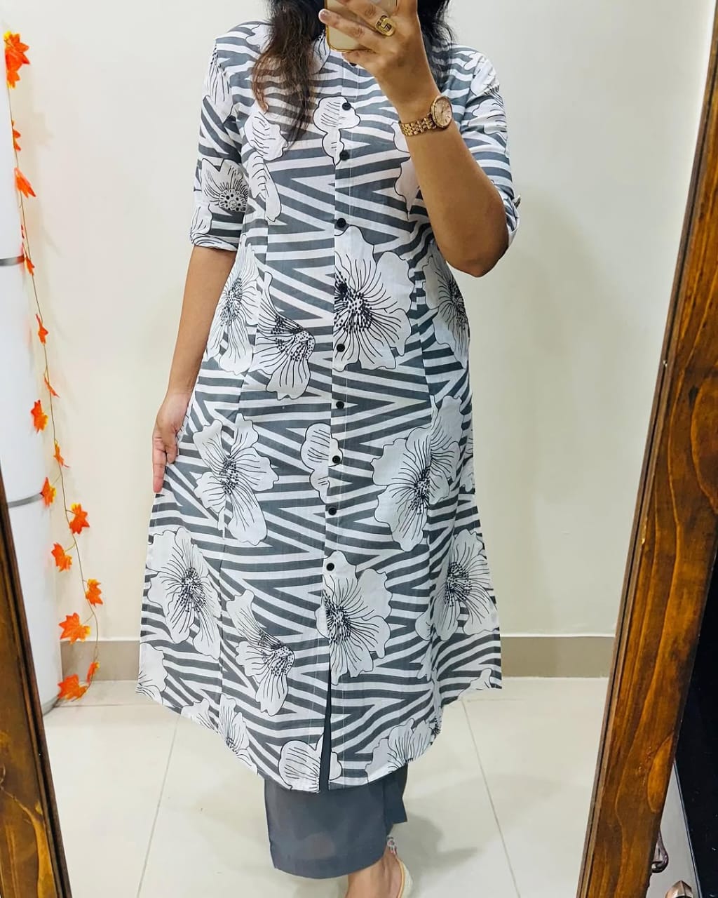 Premium Gray Fine Cotton Kurta Pant Set