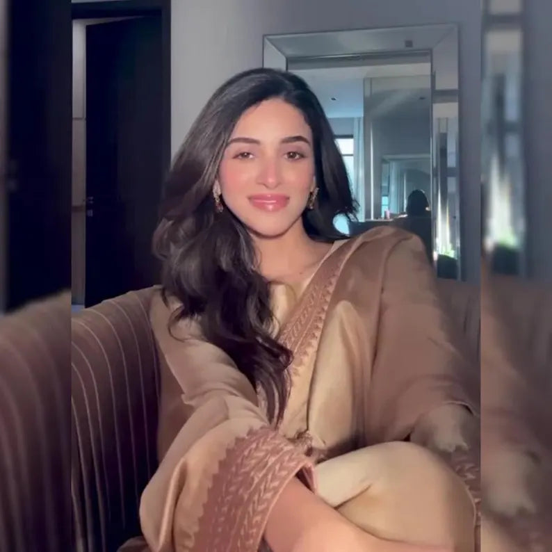 Elegant Gold Satin Kurta Set for Women – Festive & Wedding Wear Traditional 2 Piece Ethnic Outfit