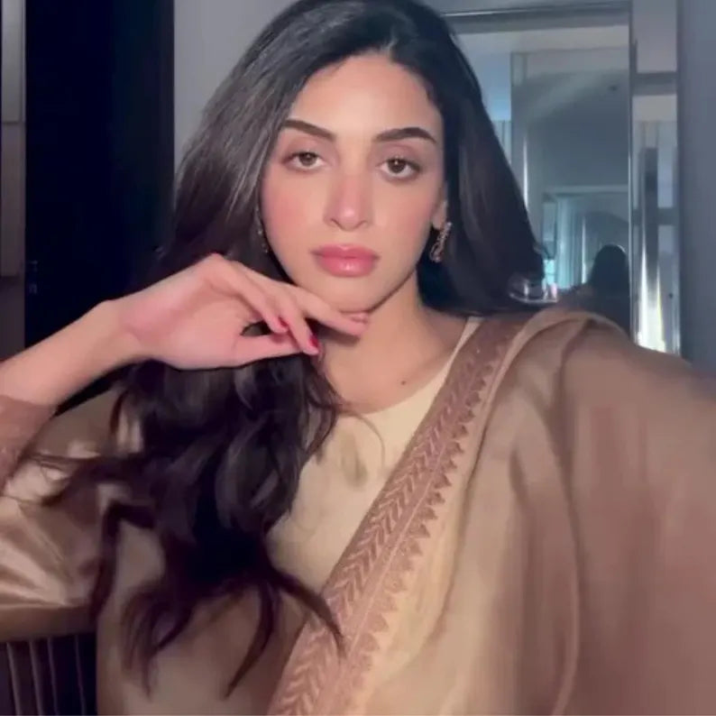 Elegant Gold Satin Kurta Set for Women – Festive & Wedding Wear Traditional 2 Piece Ethnic Outfit