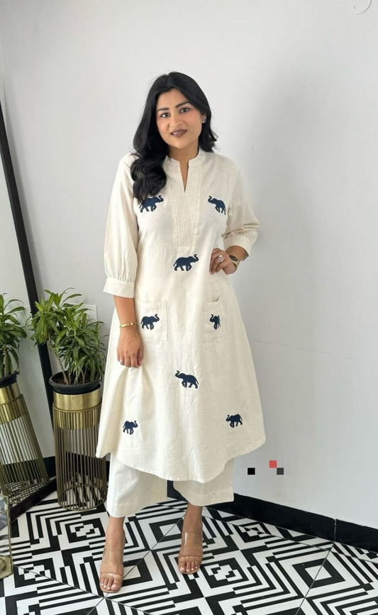 Cotton kurta pant set for women