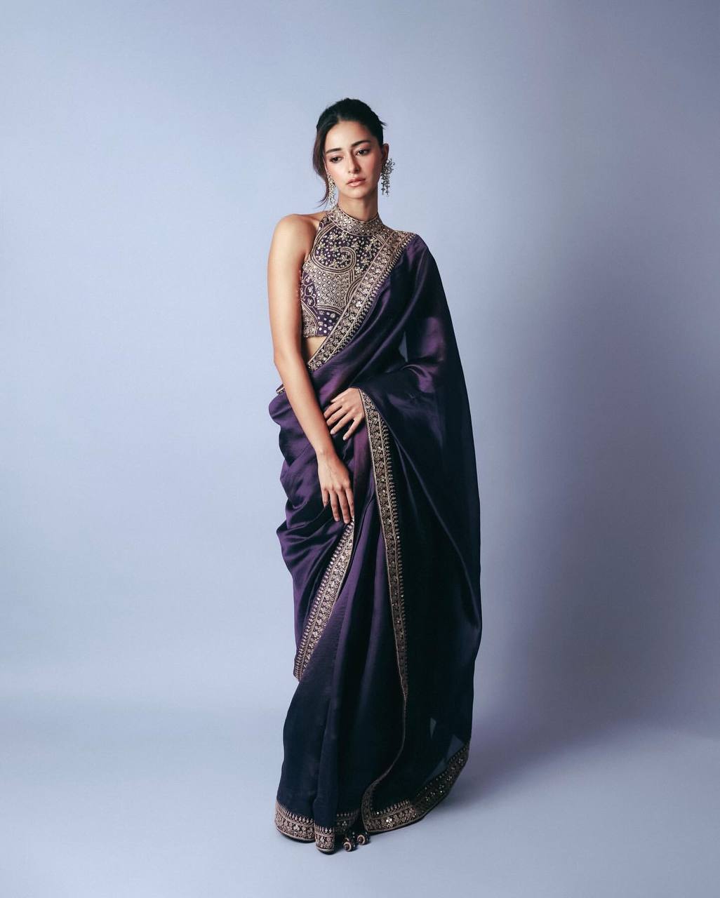 Delicately Handcrafted Sequins Work Saree