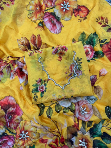 Exclusive Floral Handwork Saree