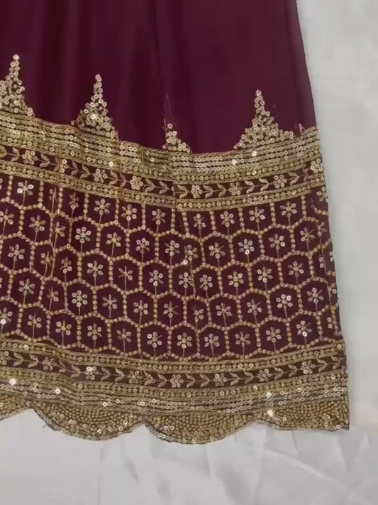 Elegant Embroidered Anarkali Gown with Dupatta | Designer Party & Festive Wear for Women