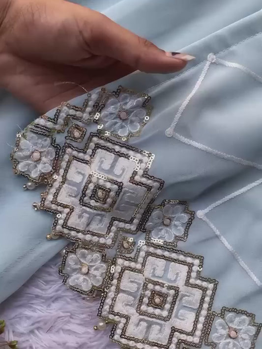 ✨ Eid Exclusive Designer Embroidered Kurti Pant Set with Soft Net Dupatta | Party & Wedding Wear ✨