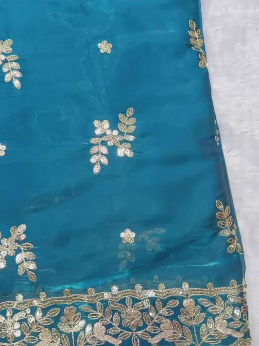 Designer Embroidered Top Plazzo Suit Set with Dupatta | Party Wear | Festive Collection