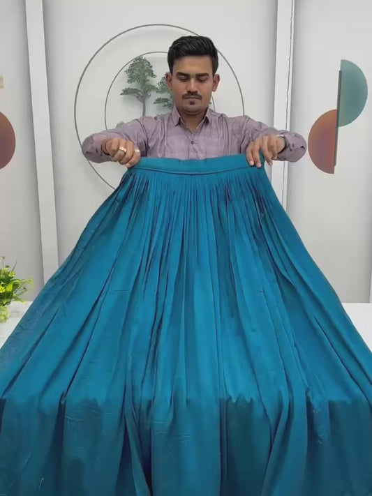 Ivory Peacock Printed Anarkali Gown with Dupatta | Designer Festival & Party Wear Ethnic Dress for Women