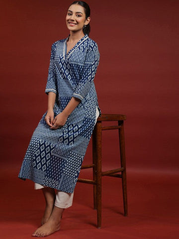 Women Printed Rayon Straight Kurta